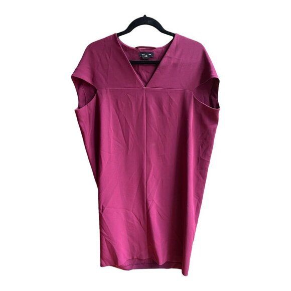 Club Monaco Size 2 Maroon/Red V-Neck Vanellie Cocoon Dress - Picture 2 of 7